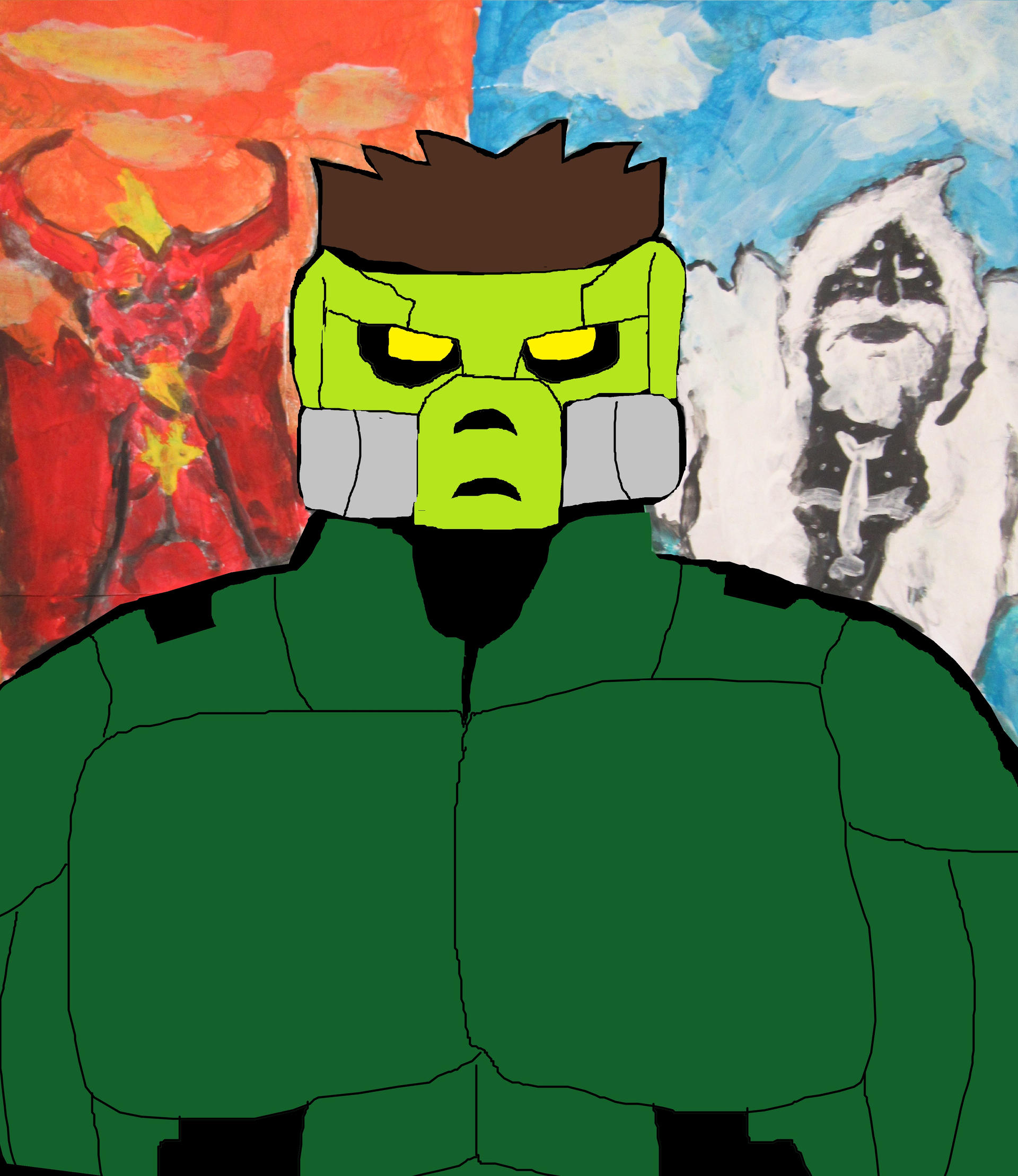 Captain Mask with God and the Devil