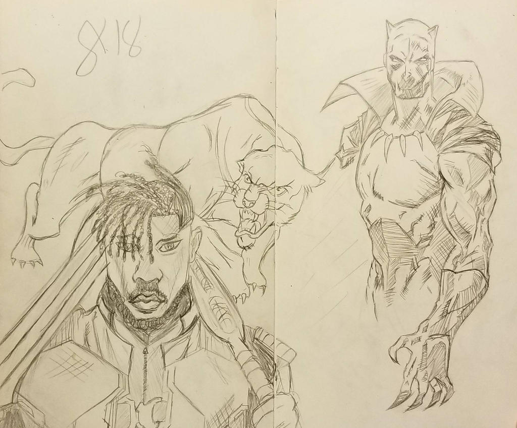 Killmonger Drawing Color Black Panther and Killmonger by andyosu20 on DeviantArt