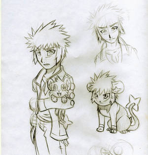 Volkner Pokemon GL Sketches