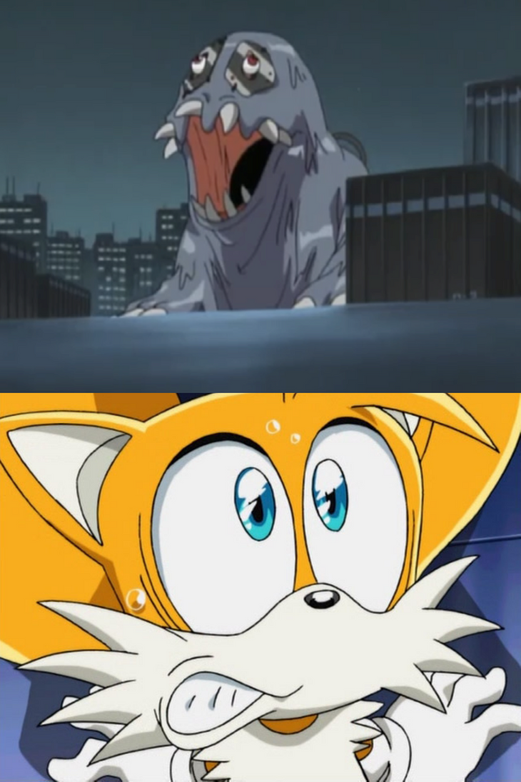 Tails Scared Tails scared of Raremon by EdmondTheXenoBeetle on DeviantArt