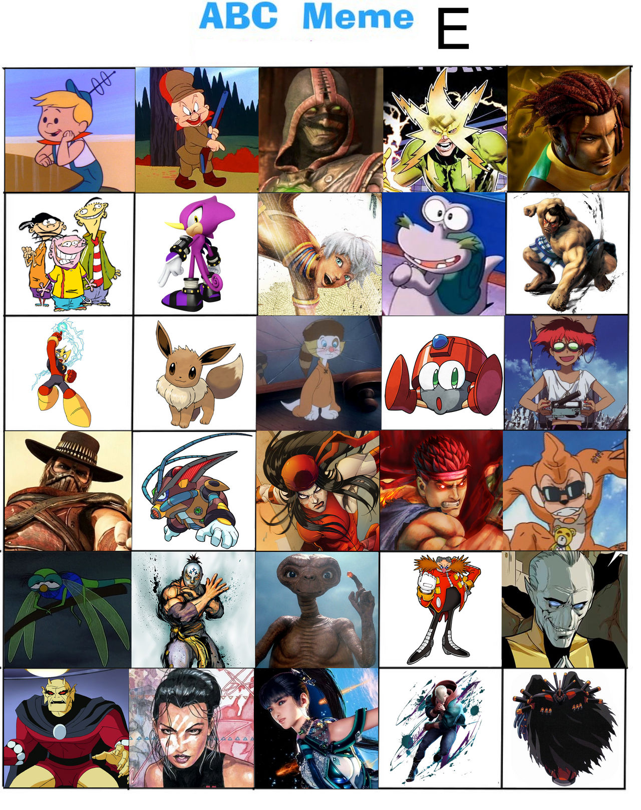 My Favorite Letter E Characters Redone by JapaneseAnimeBeetleX on ...