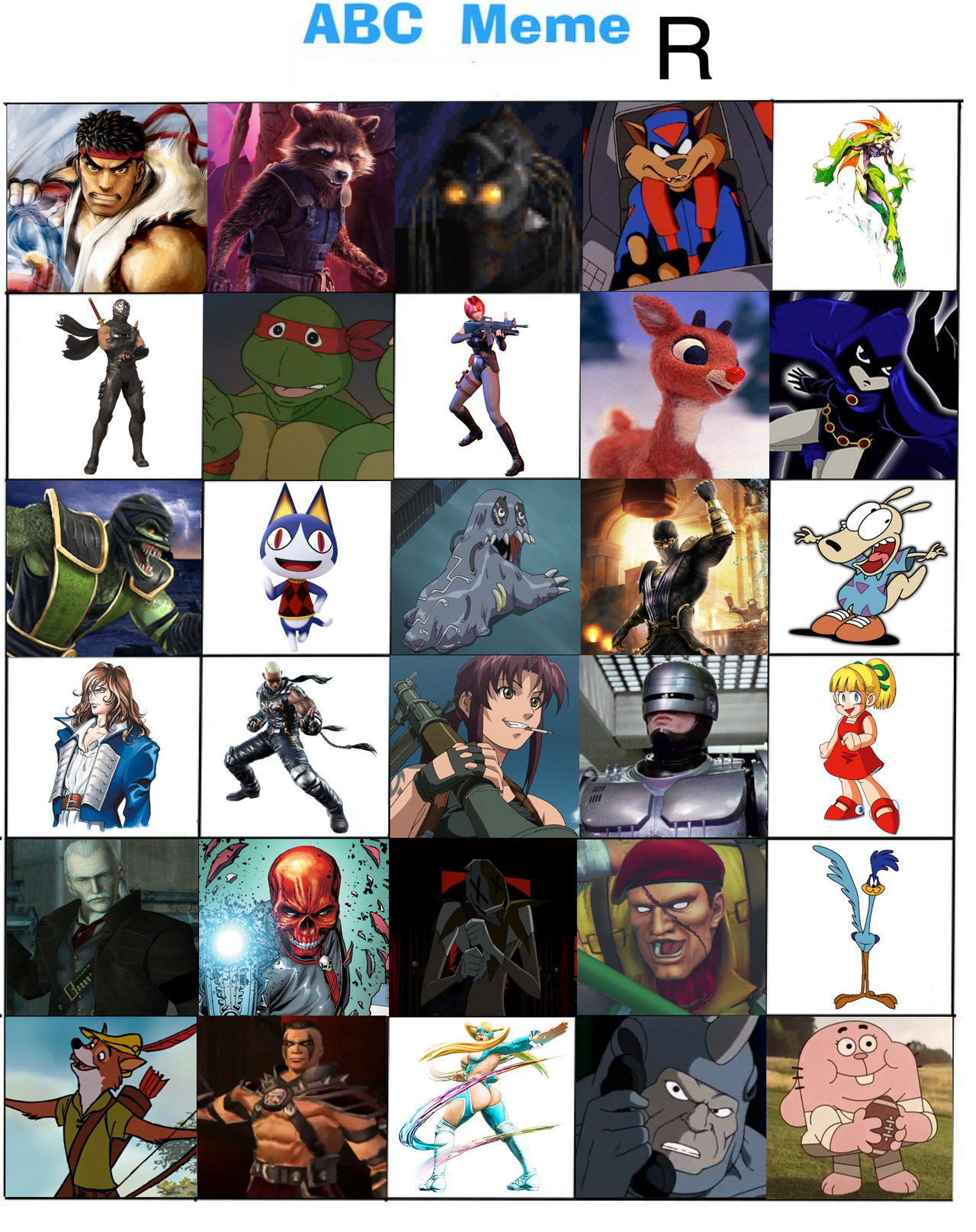 My Favorite Letter R Characters Redone by JapaneseAnimeBeetleX on ...