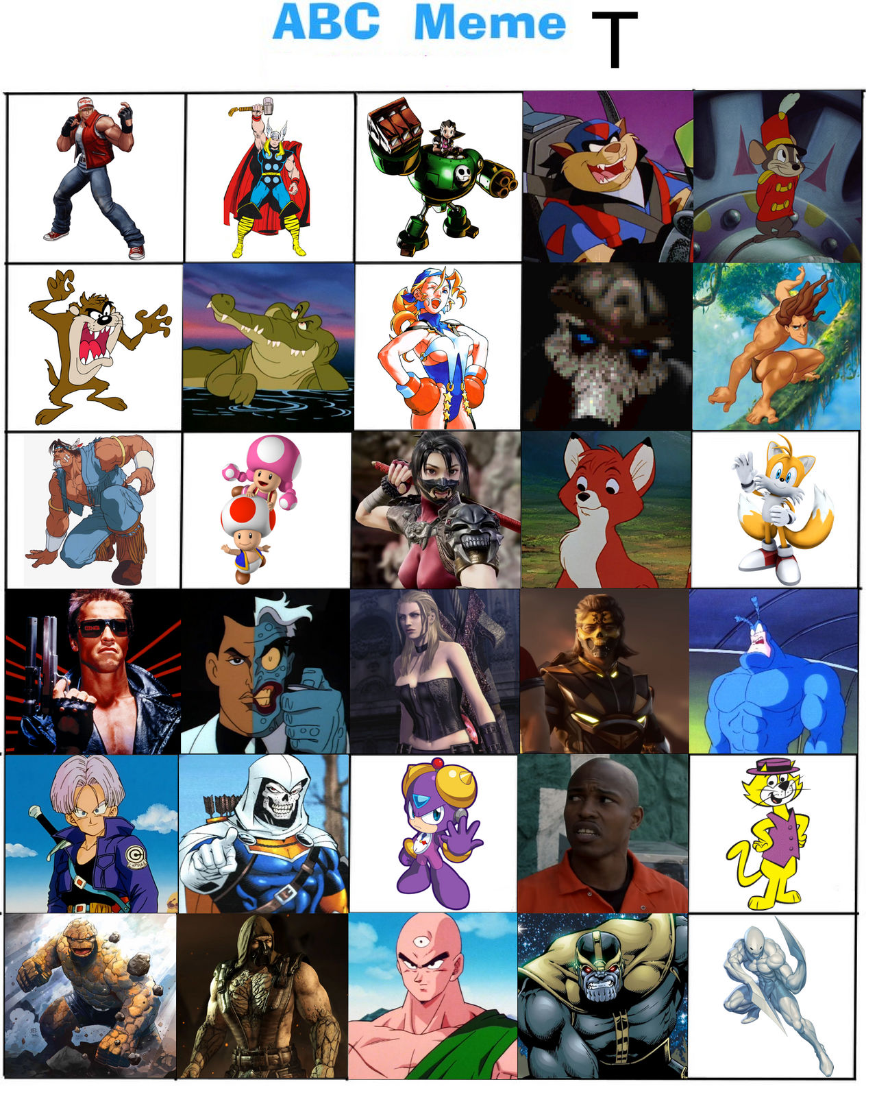 T Characters My Favorite Letter T Characters Redone by JapaneseAnimeBeetleX on ...