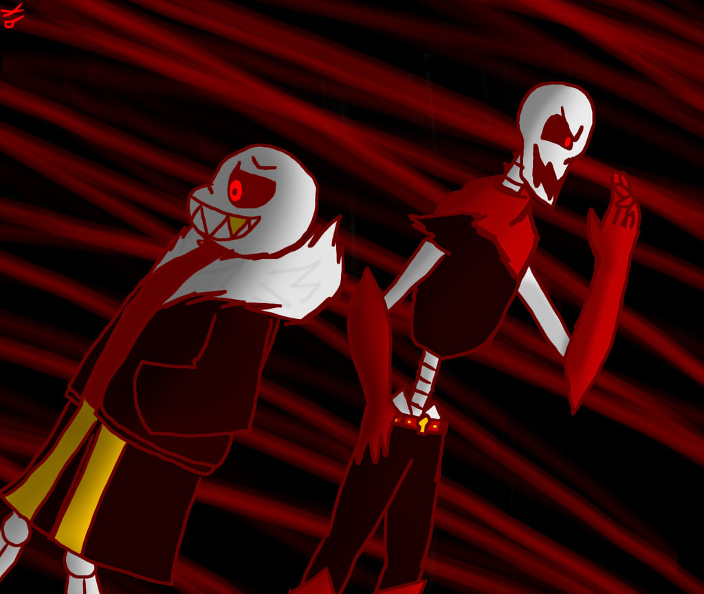 Underfell Sans and Papyrus (FanArt) Xb by Funkelnd on DeviantArt