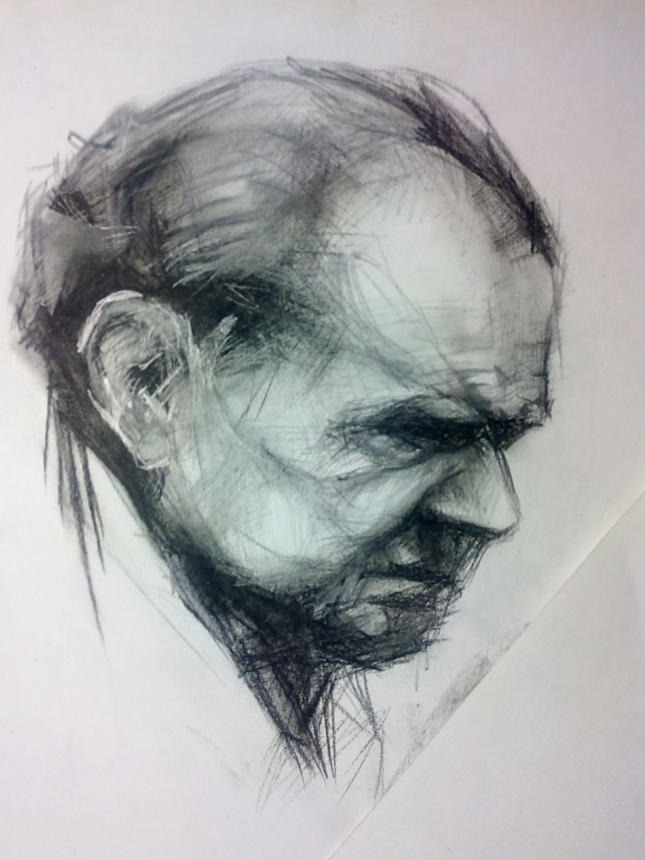 old man (charcoal)