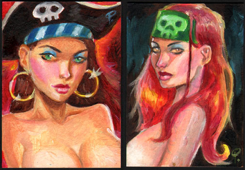 more pirate sketch cards