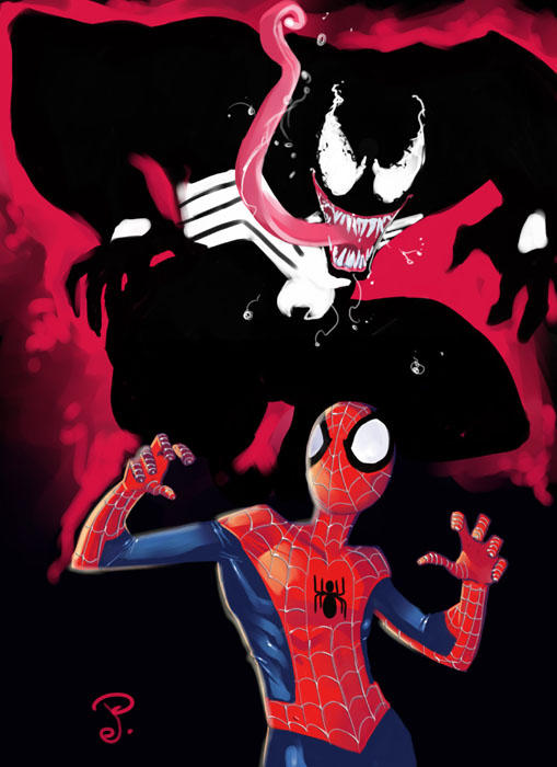 Spidey and Venom by jFury on DeviantArt