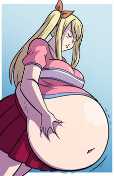 Lucy Heartfilia - Round Belly