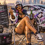 Cyberpunk Desert Art Rebellion