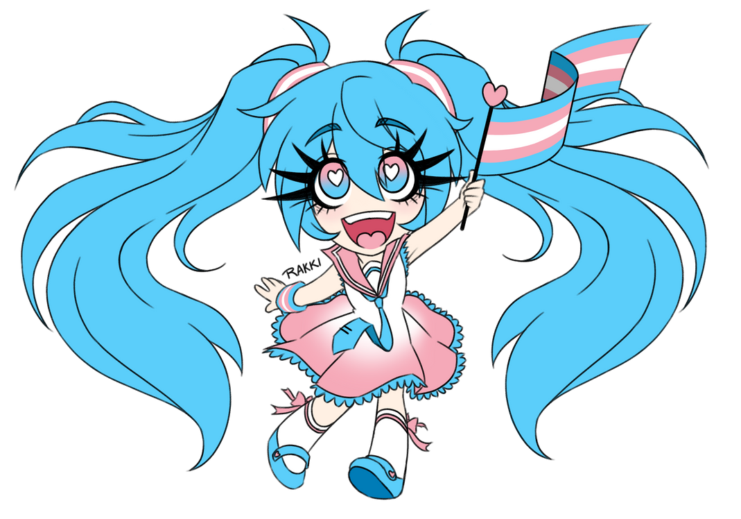 Miku says 'trans rights!' WIP by GalaxyRakki on DeviantArt