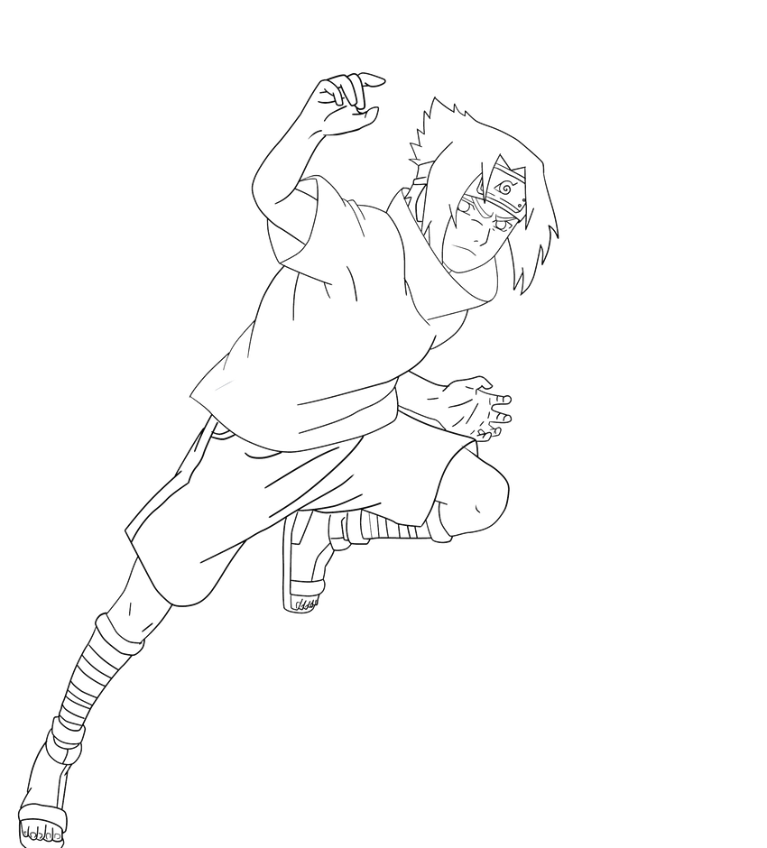 Sasuke Line Trace Sasuke Uchiha: Lineart by InfectedRaasClart on DeviantArt