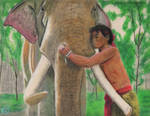 Ong Bak - Tony Jaa with elephant