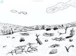 Inktober 2018 - 19 - 'Scorched' land