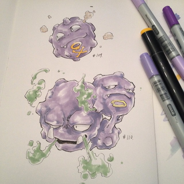 pkmn of the day- Coffing and Weezing