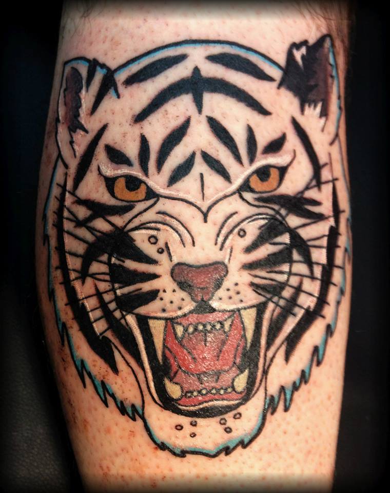 White Tiger Traditional Tattoo by ArtworkbyMatWard on DeviantArt White Tiger Traditional Tattoo by ArtworkbyMatWard on DeviantArt