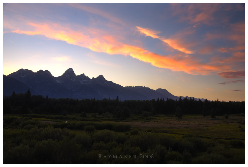 Sunset on the Tetons