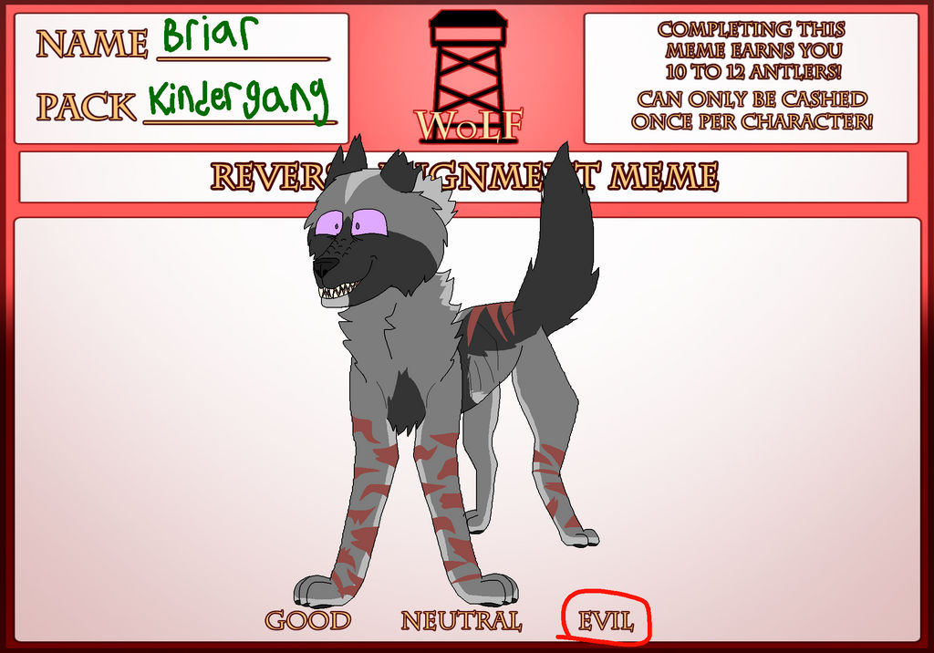Wolf Reverse Split WoLF: Reverse Alignment Meme (Briar) by EbonyShadowCat on DeviantArt