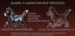 Alaric x Azimuth Pup Tryouts by EbonyShadowCat