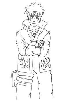 Naruto Sennin Mode Lineart