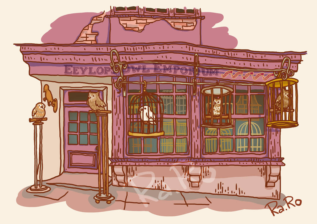 Diagon Alley: Eeylops Owl Emporium by RaRo81