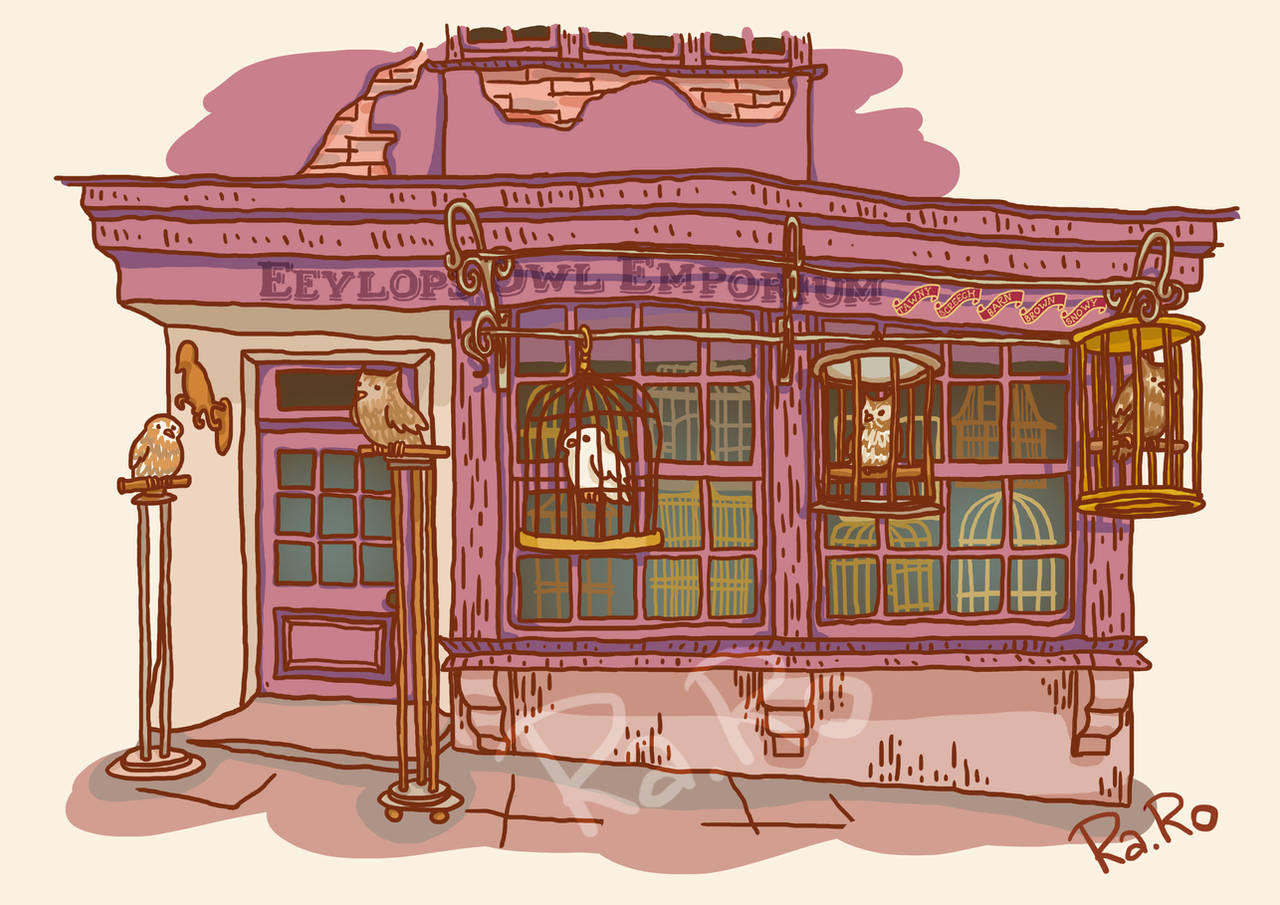 Diagon Alley: Eeylops Owl Emporium by RaRo81