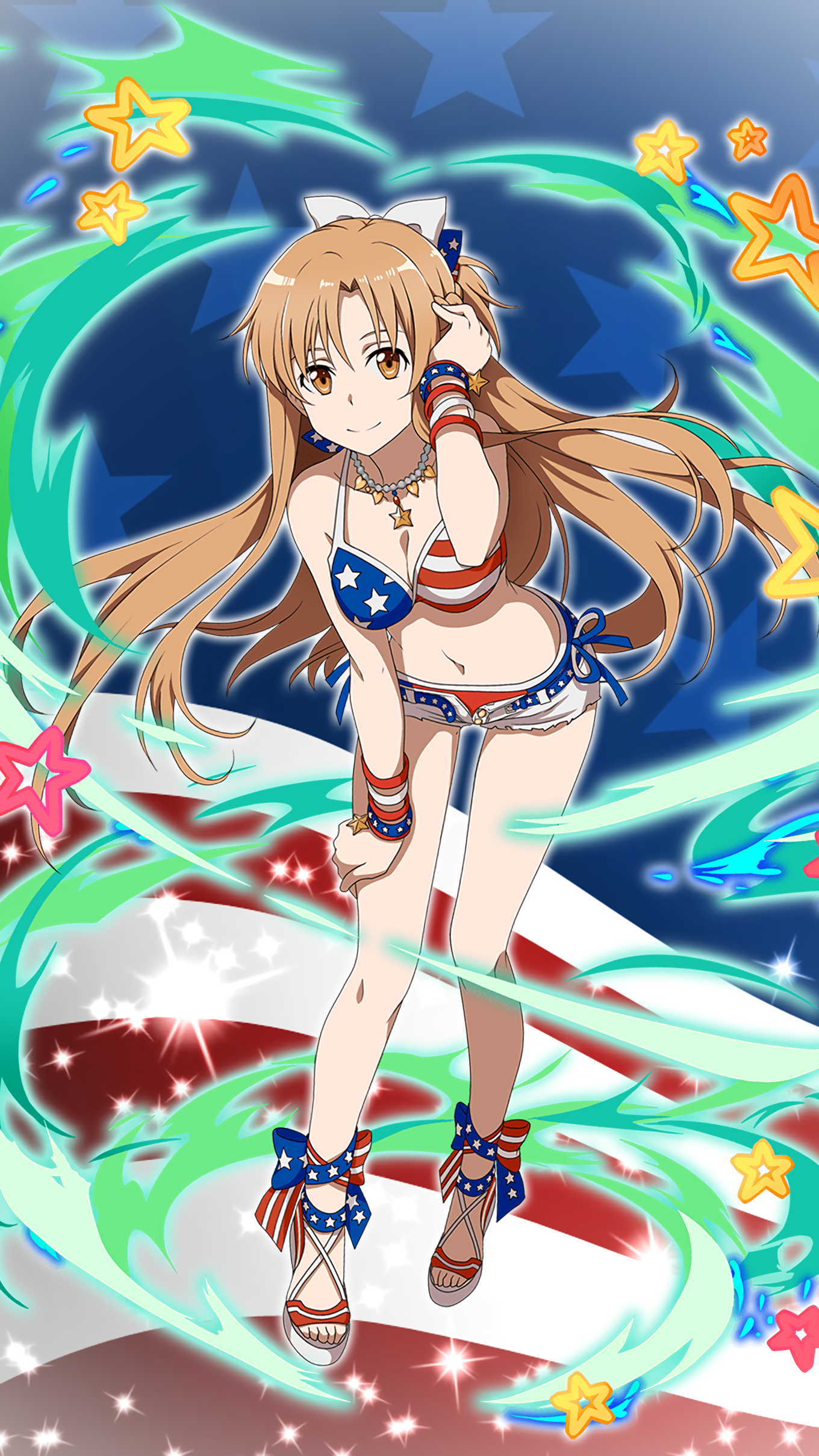 Asuna [Stars and Stripes] Mobile Wallpaper - SAOMD