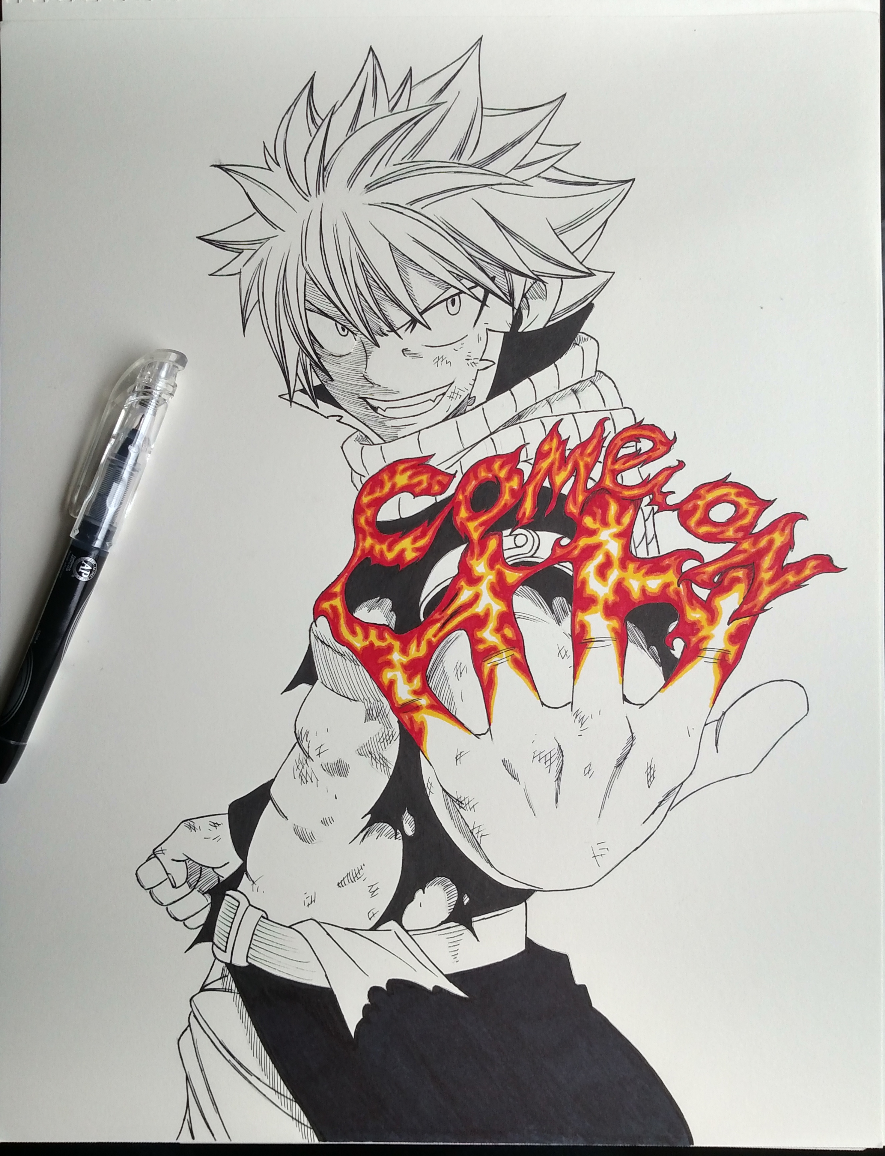 natsu dragneel dragon form by Squid-with-pen on DeviantArt