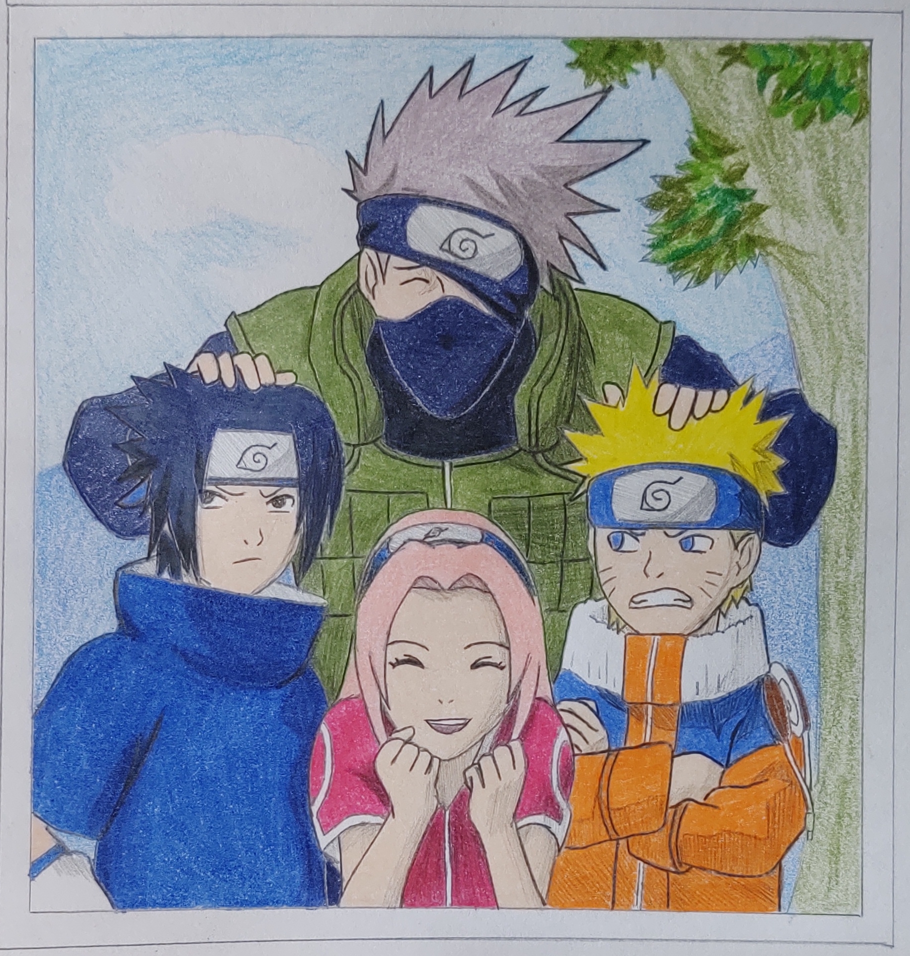 Naruto Team 7 Photo Drawing By Kaz Kirigiri On Deviantart Naruto Team 7 Photo Drawing By Kaz Kirigiri On Deviantart