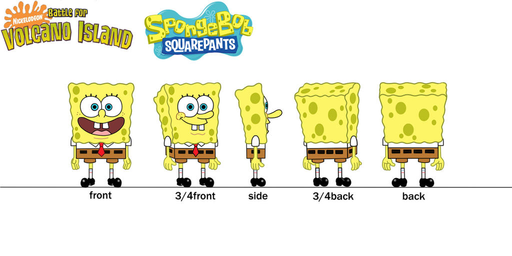 Spongebob Model Rotation Spongebob Turn Sheet by sibred on DeviantArt