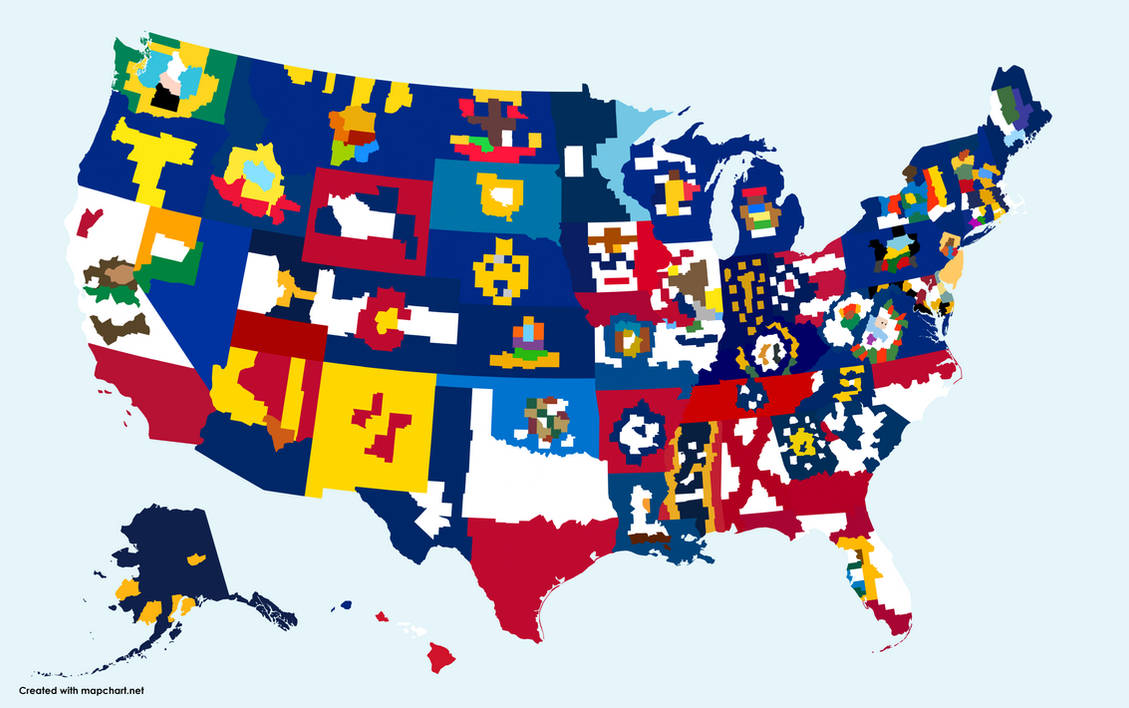 US State Flags Made Out Of Their Counties by LazArts22 on DeviantArt