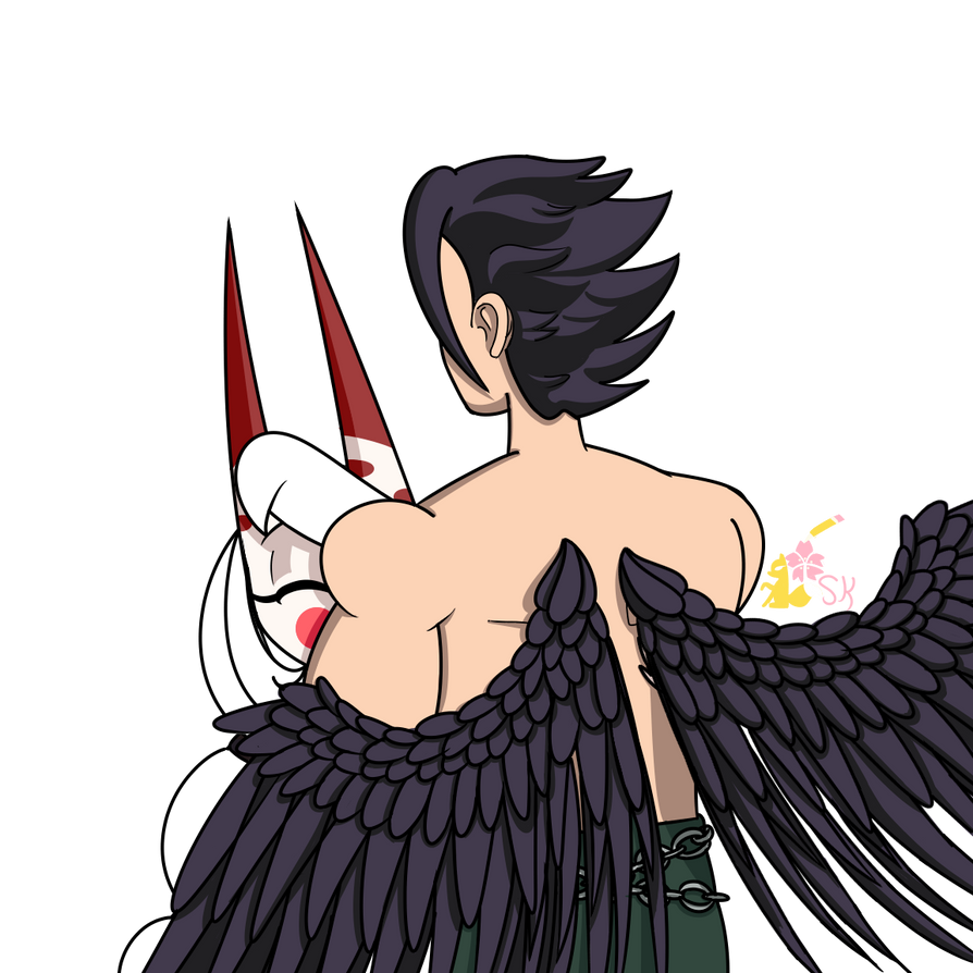 Hug Deamon Demon friendly hug by SakuraKitune on DeviantArt
