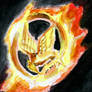 Mockingjay in fire