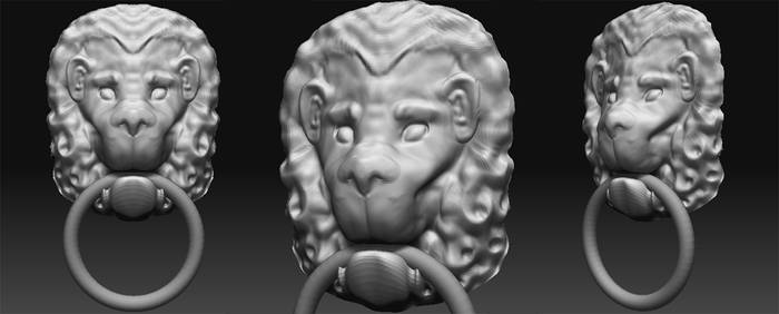 ZBrush Lionhead Door-Knocker