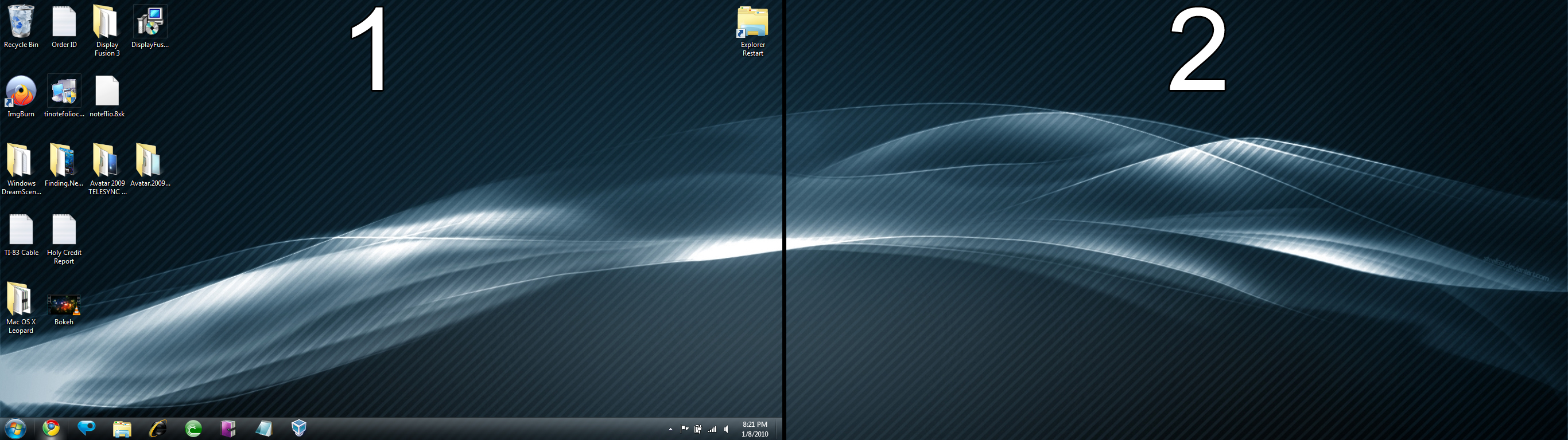 Desktop New Year Dual Display