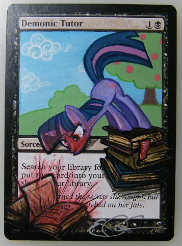 mtg Altered - Demonic Tutor MLP