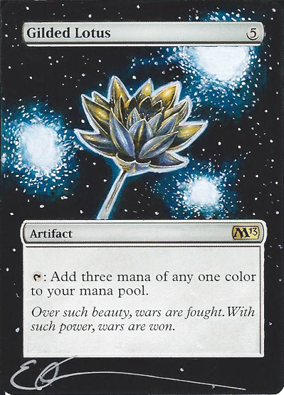 mtg Altered - Gilded Lotus in space