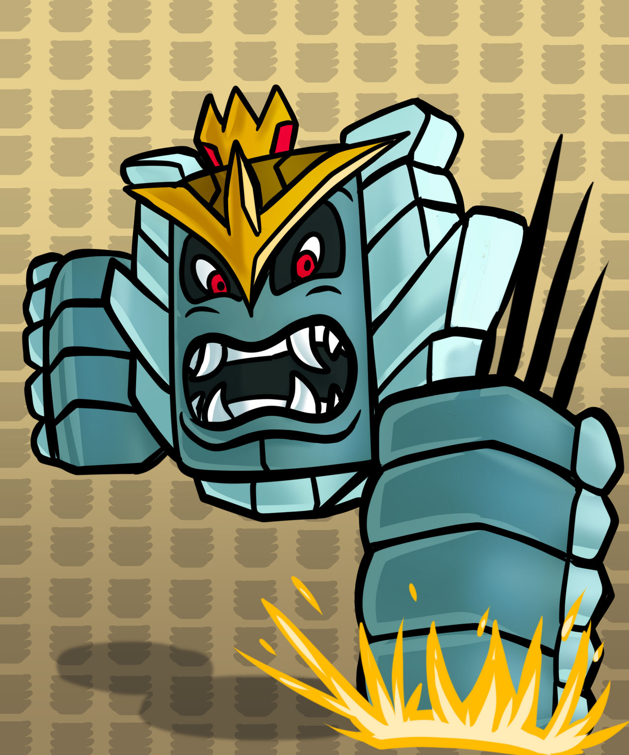 Thwomp King by ShadyBlazeBlizzard on DeviantArt