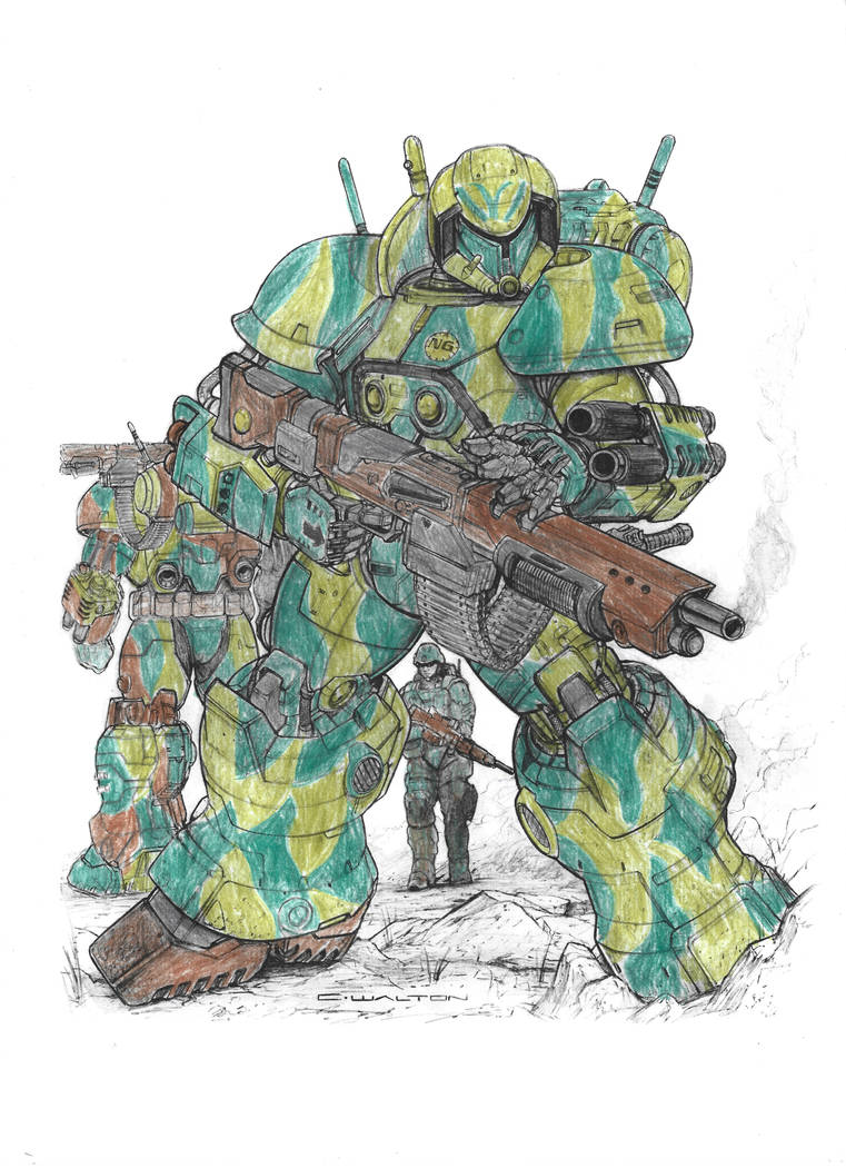 RIFTS NG SAMSON power armor block III by ChuckWalt by Dark-Hawk81 on ...