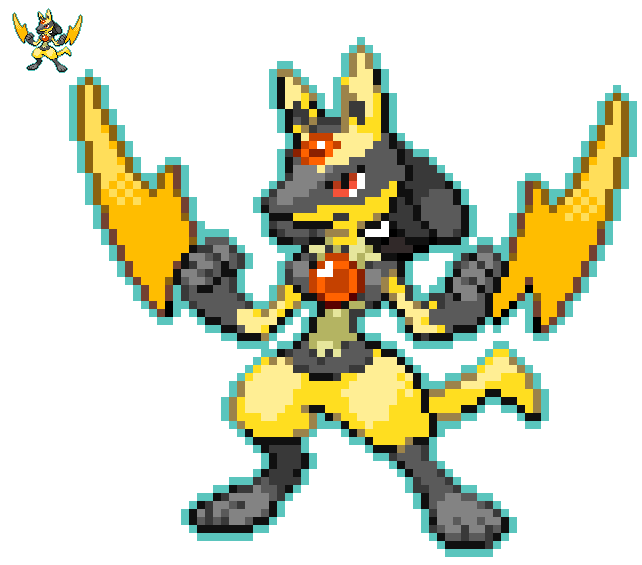 Pixilart - Shiny Mega Lucario by FlameSlayers