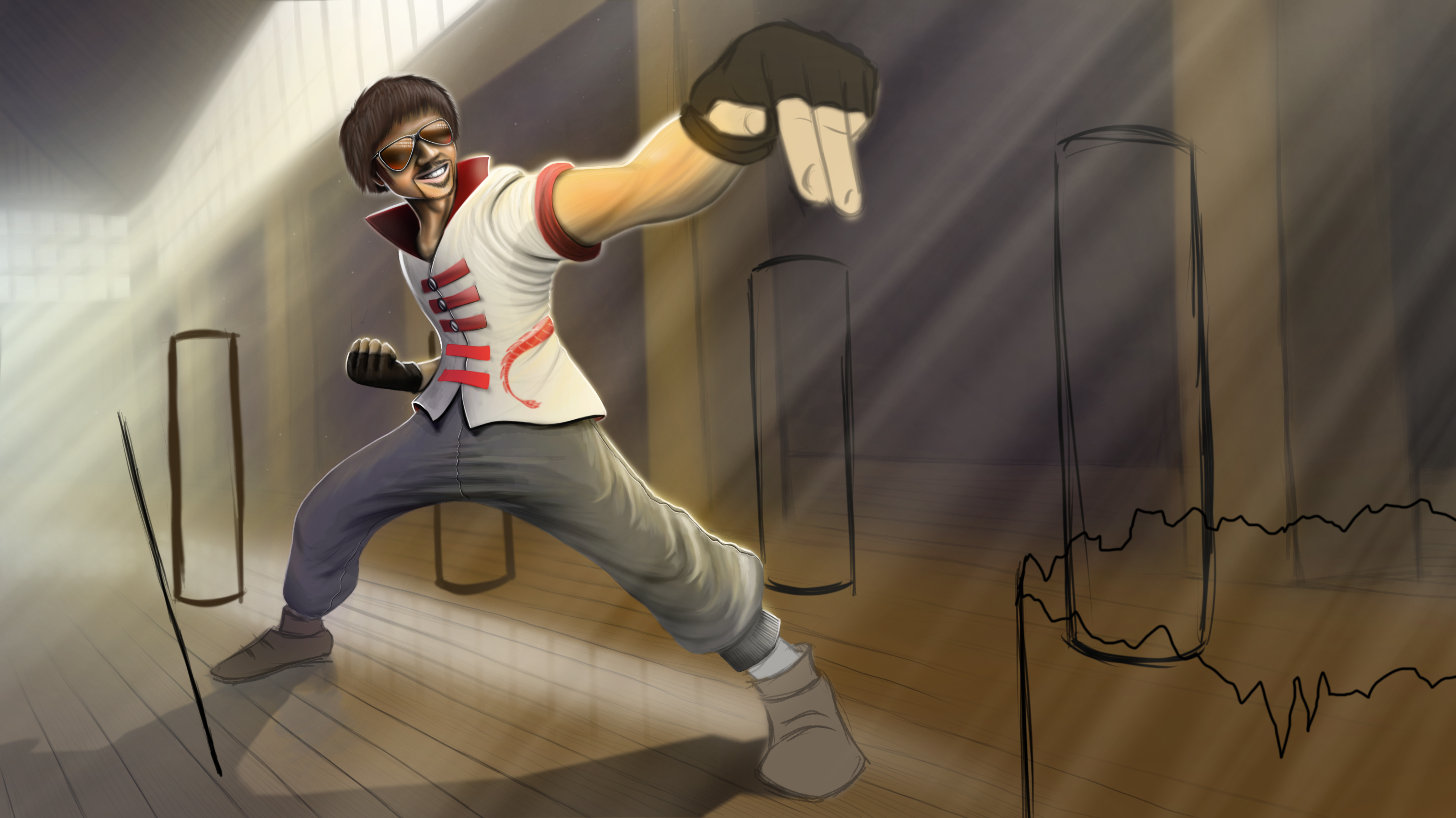 Digi Art Throwdown, lee sin style... WIP!