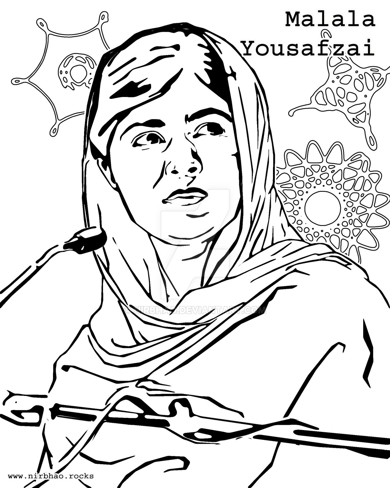 Malala Yousafzai Is Awesome Coloring Page by nirbhao on DeviantArt