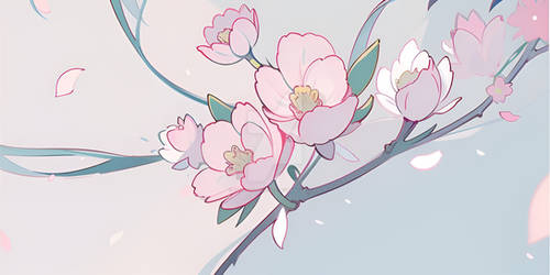 Minimalist pink flowers (Cover image)