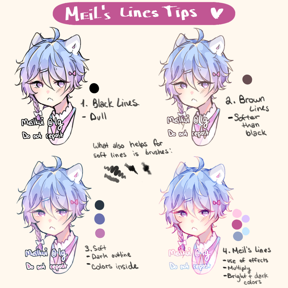 Lineart Tips by meilkuii on DeviantArt
