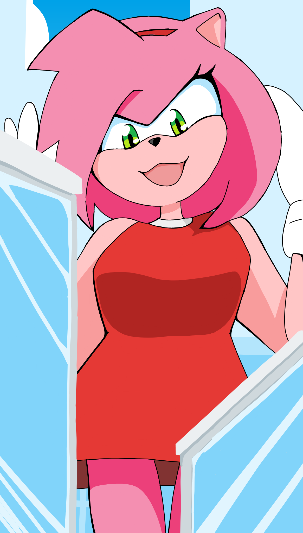 Giantess Amy Rose by Lirudraw on DeviantArt