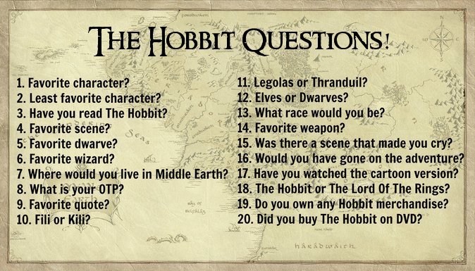 The Hobbit Questions!