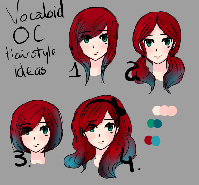 Vocaloid OC different hairstyle ideas