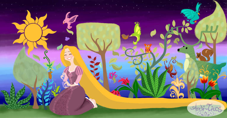 Rapunzel mural