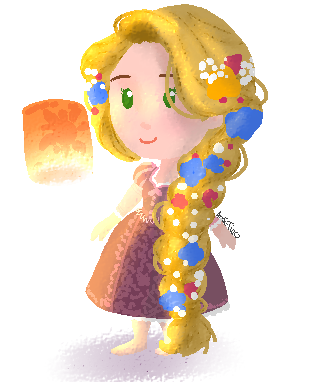 Rapunzel chibi pixel