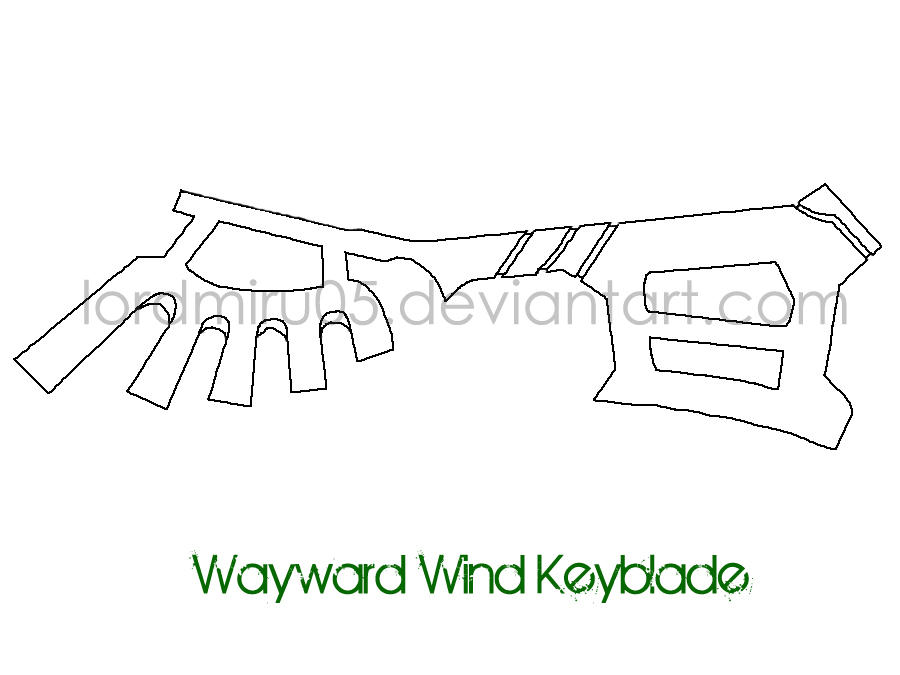 Wayward Wind Keyblade Outline by lordmiru05 on DeviantArt