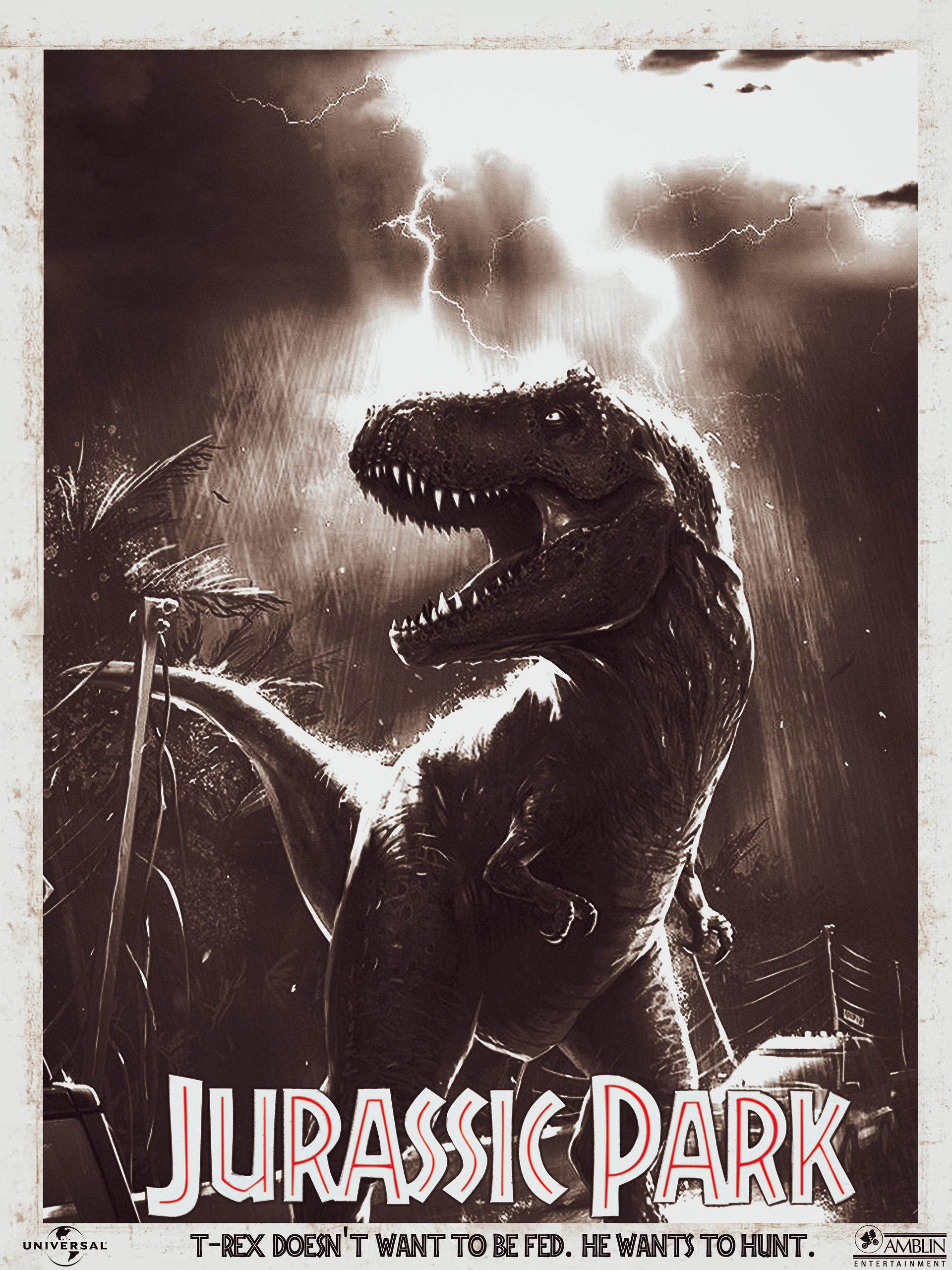 Jurassic Park: T-rex Breakout Poster Classic Style by Deepthinker121 on ...